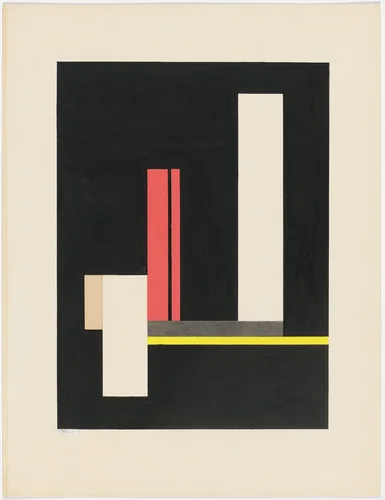 Two White Verticals, 27 XX by Walter Dexel, drawing, 1927