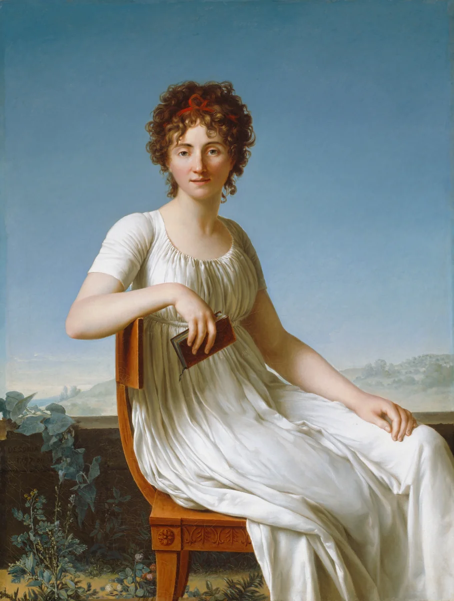 Portrait of Constance Pipelet by Jean-Baptiste-François Desoria, painting, 1797