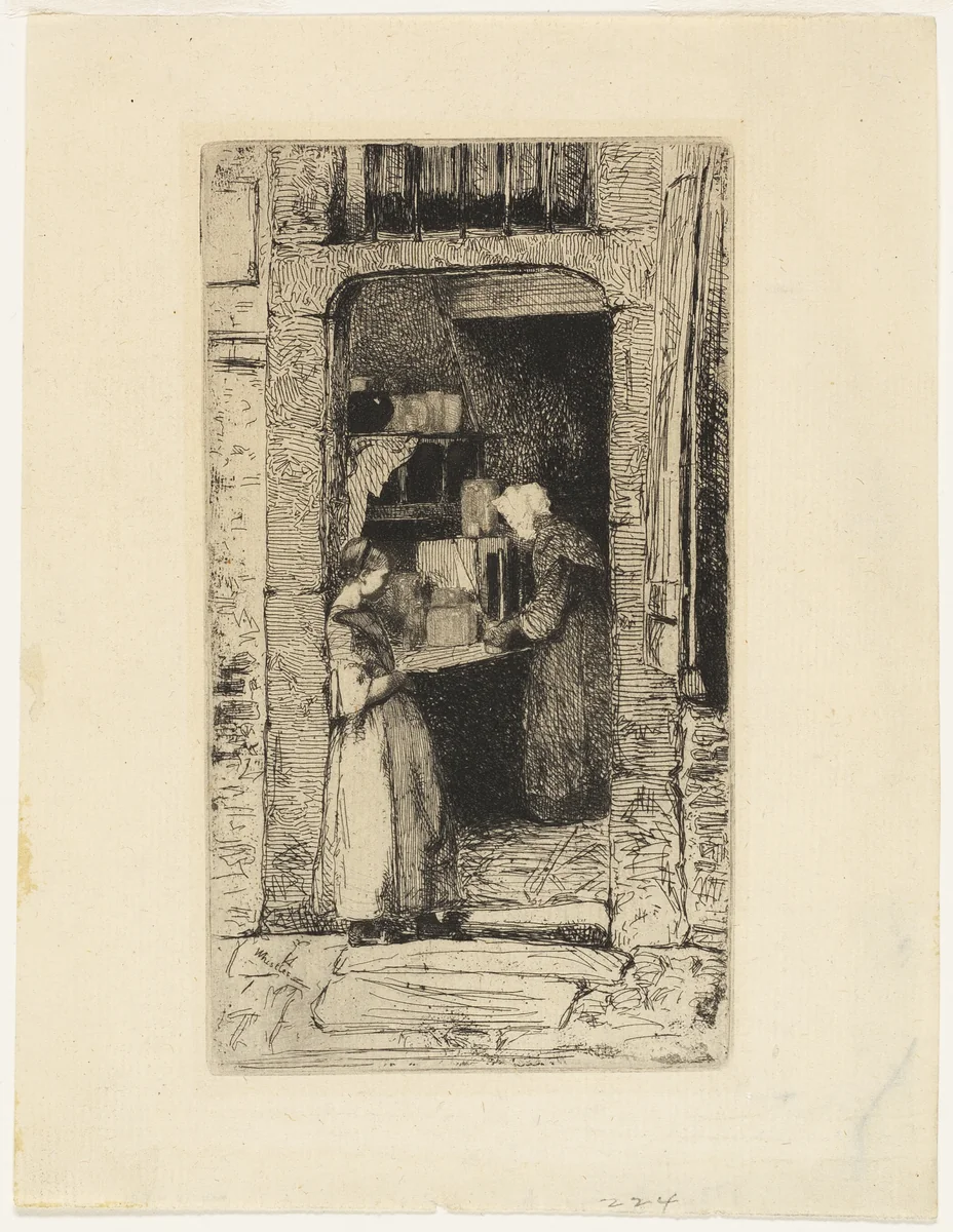 La Marchande de Moutarde (The Mustard Seller) by James McNeill Whistler, print, 1858