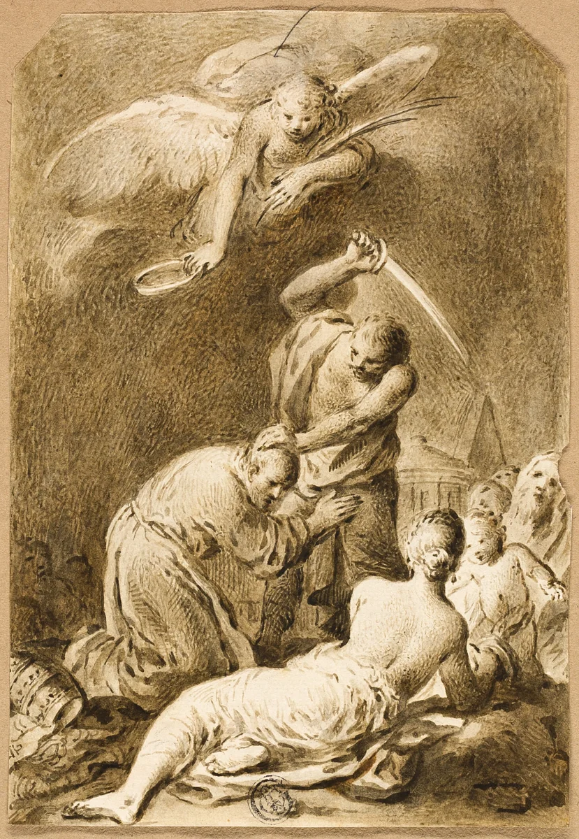 Martyrdom of a Saint by José Camarón y Boronat, drawing, 1754-1820