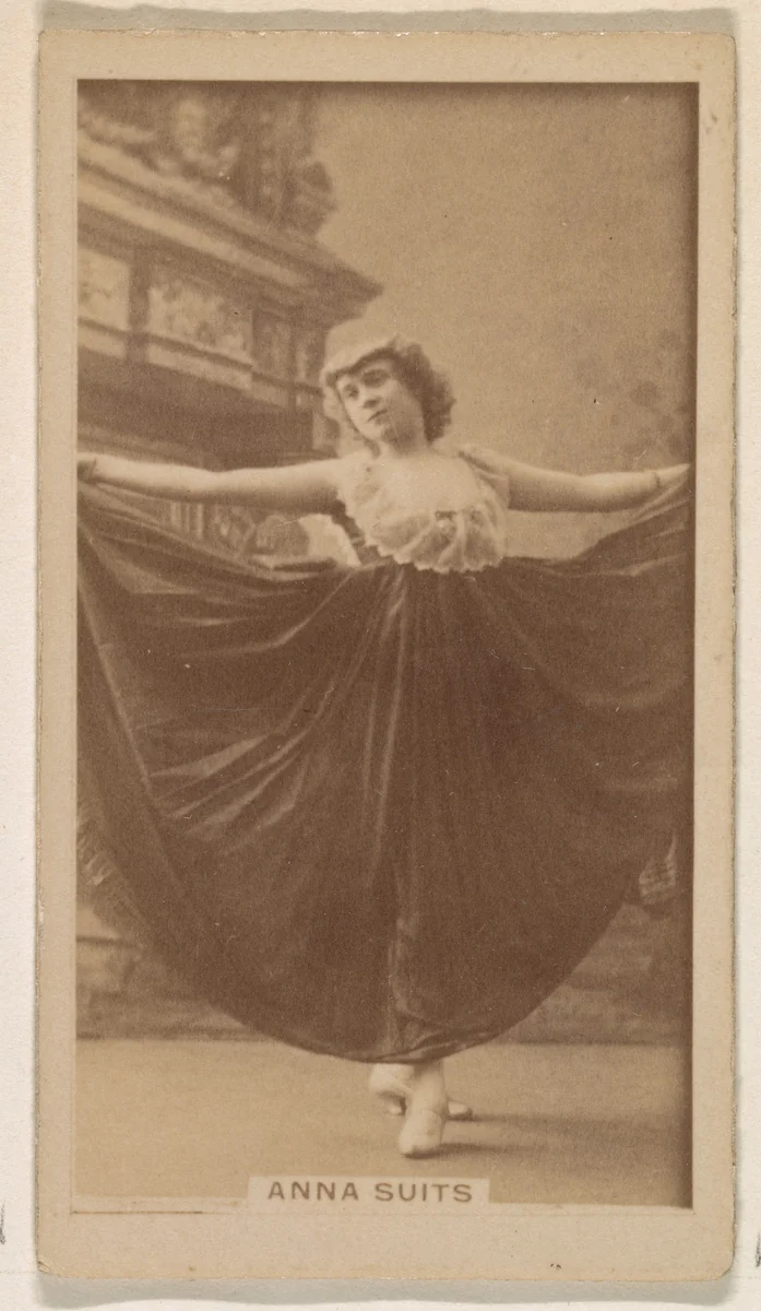 Anna Suits, from the Actresses series (N245) issued by Kinney Brothers to promote Sweet Caporal Cigarettes by Kinney Brothers Tobacco Company, photograph, 1890