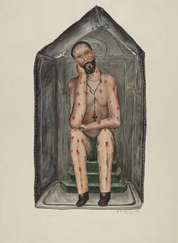 Santo Bulto by Eldora P. Lorenzini, index of american design, 1938