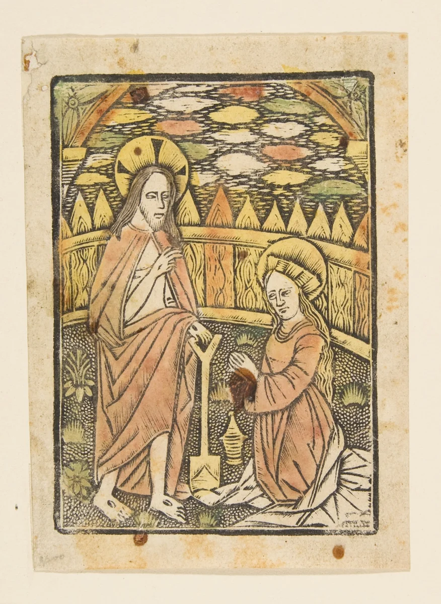 Christ Appearing to St. Mary Magdalen by anonymous, print, 1400-1499