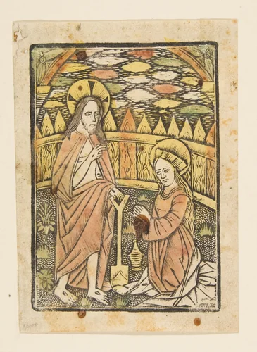 Christ Appearing to St. Mary Magdalen by anonymous, print, 1400-1499