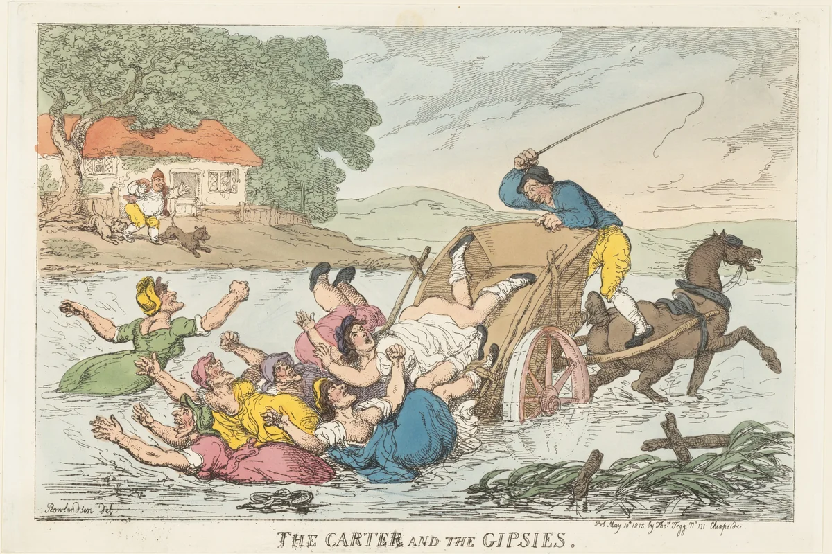 The Carter and the Gipsies by Thomas Rowlandson, print, 1815