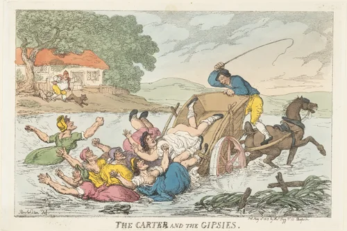 The Carter and the Gipsies by Thomas Rowlandson, print, 1815