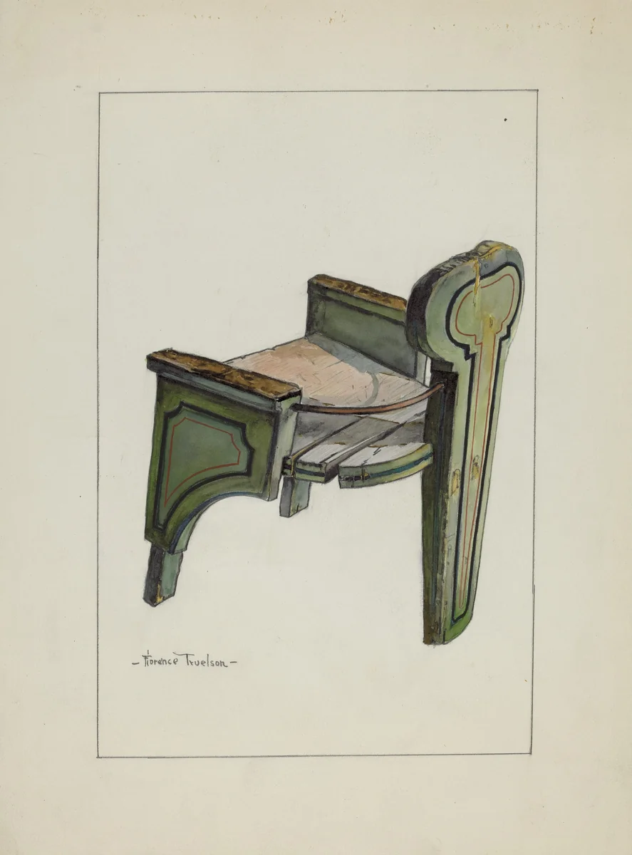 Sleigh Chair by Florence Truelson, index of american design, 1937