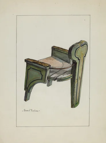 Sleigh Chair by Florence Truelson, index of american design, 1937