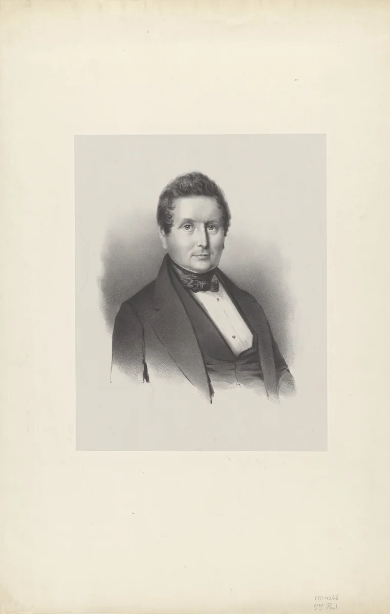 Portret van G.J. Pool by Carel Frederik Curtenius Bentinck, print, 1822-1845