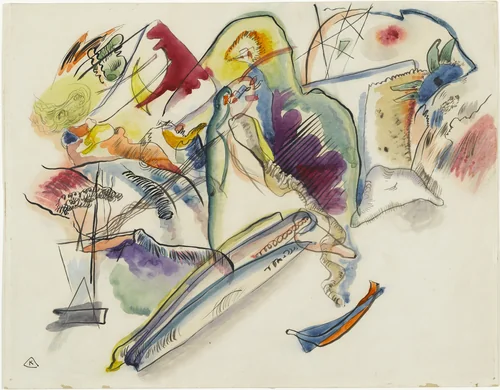 Watercolor No. 13 (Aquarell No. 13) by Wassily Kandinsky, drawing, 1913