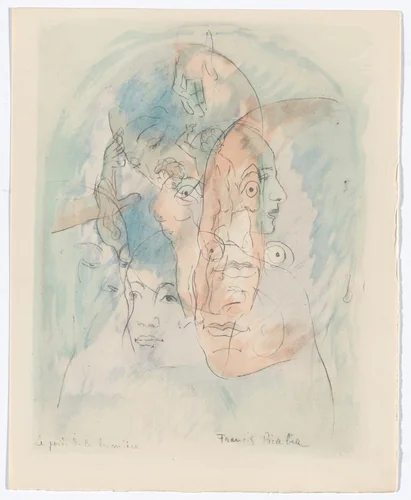 Duplicate of Le poid de la lumière (The Weight of the Light) from Le Peseur d'âmes (The Weigher of Souls) by Francis Picabia, illustrated book, 1931