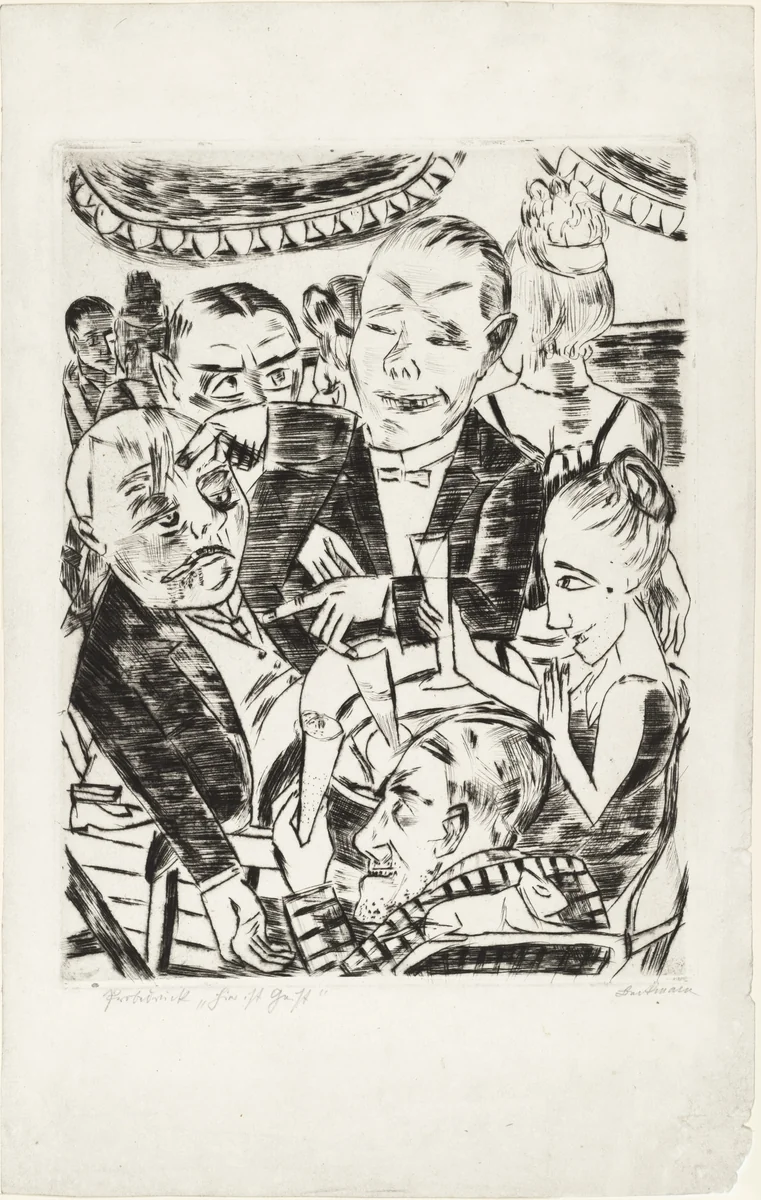 Here Is Intellect ( Hier ist Geist ) by Max Beckmann, print, 1921