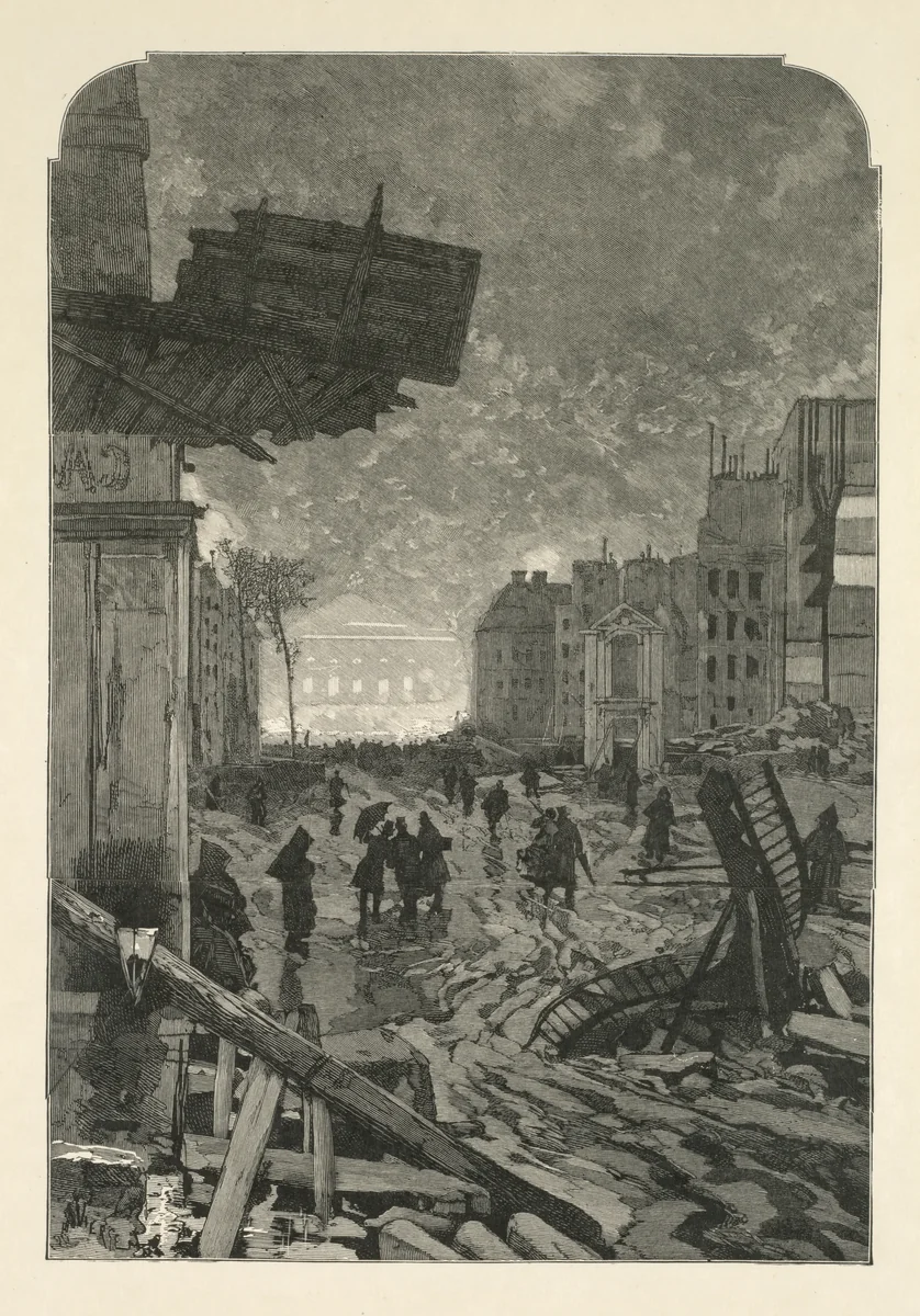 Demolition by Daniel Urrabieta Vierge, print, 1869