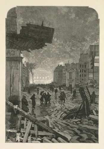 Demolition by Daniel Urrabieta Vierge, print, 1869