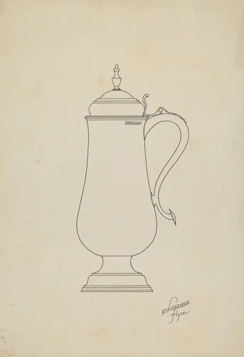 Silver Flagon by Lawrence Flynn, index of american design, 1936