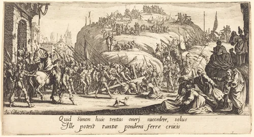 The Carrying of the Cross by Jacques Callot, print, 1618