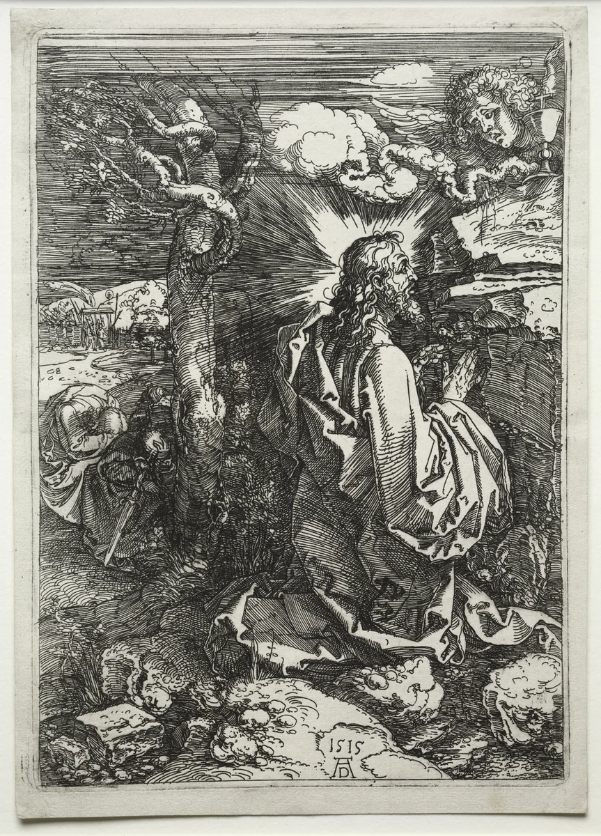 Christ on the Mount of Olives by Albrecht Dürer, print, 1515