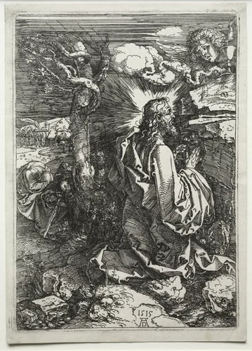 Christ on the Mount of Olives by Albrecht Dürer, print, 1515