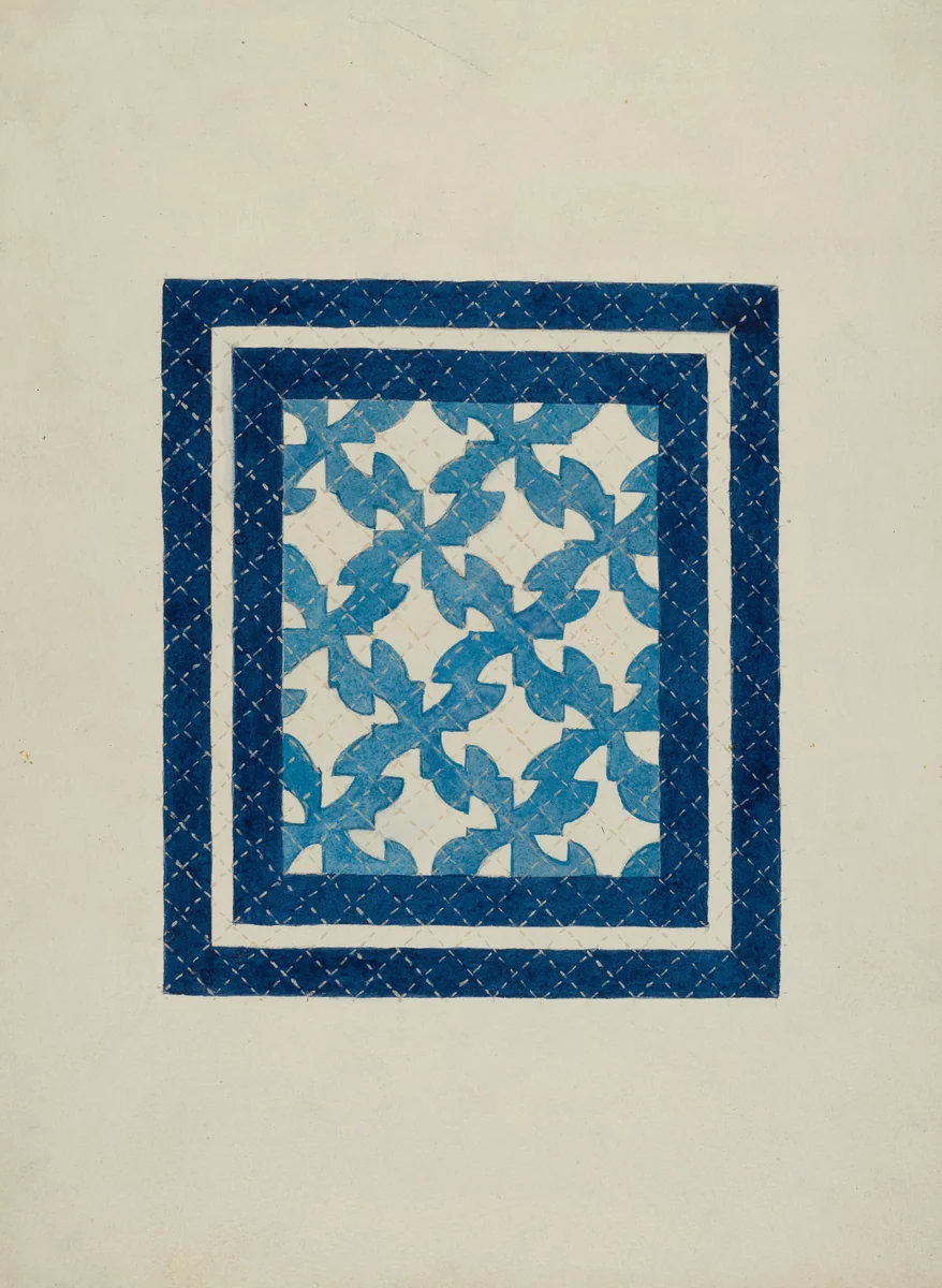 Patchwork Quilt by Genevieve Sherlock, index of american design, 1935-1942