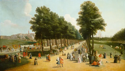 View of the Mall in Saint James's Park by Marco Ricci, painting, 1709-1710