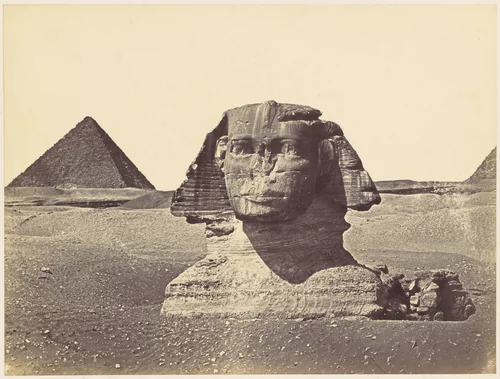 Tête du Sphynx by Wilhelm Hammerschmidt, photograph, 1858-1862
