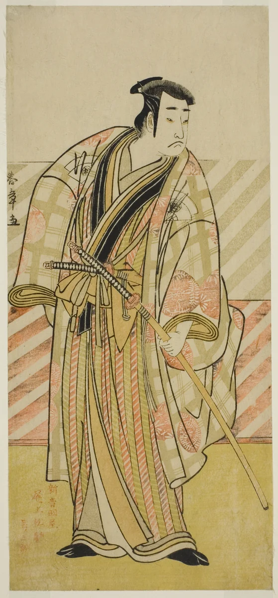 The Actor Onoe Matsusuke I in an Unidentified Role by Katsukawa Shunsho (勝川 春章), print, 1777-1787