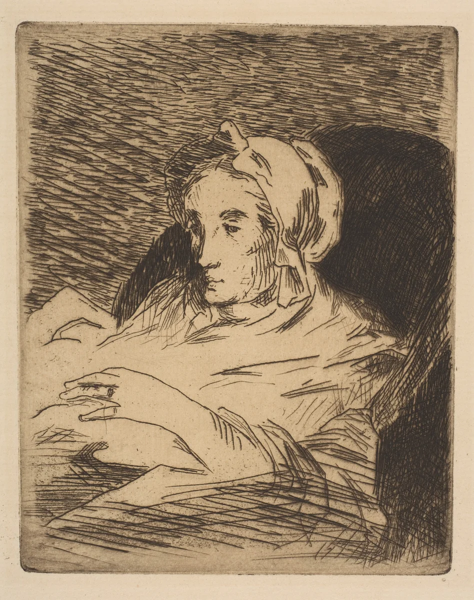 The Convalescent (Suzanne Manet) by Edouard Manet, print, 1879-1881
