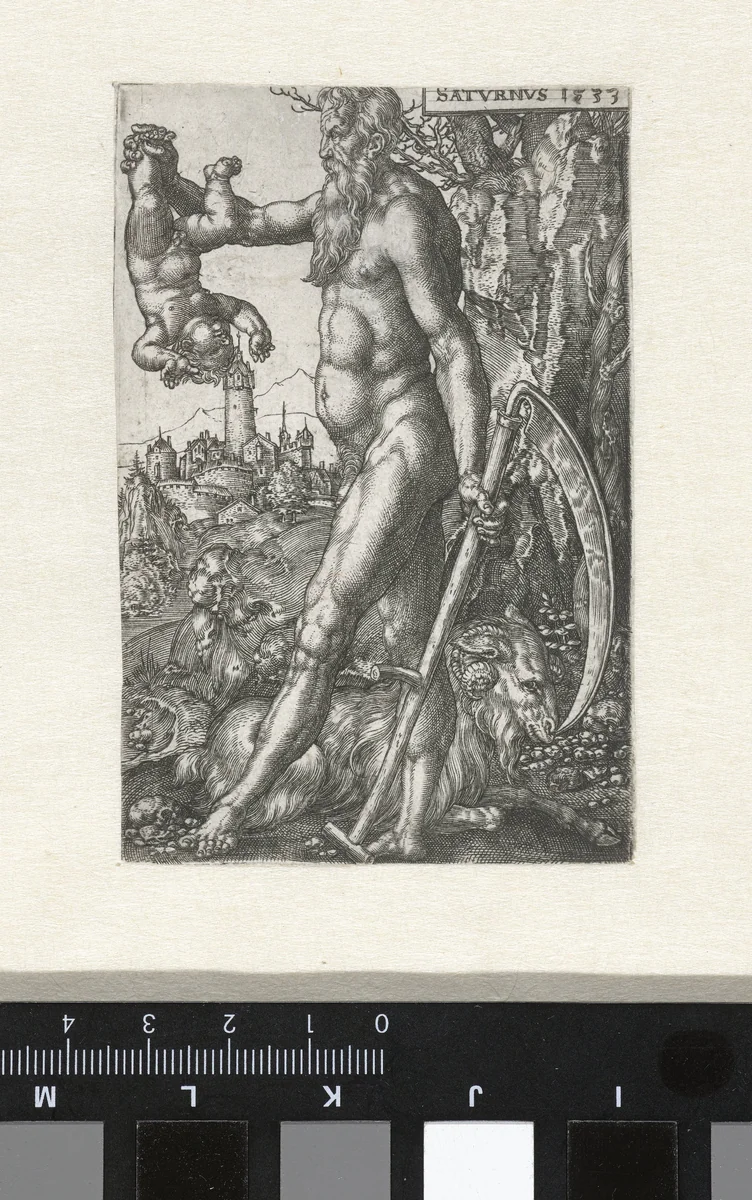 Saturnus by Heinrich Aldegrever, print, 1533