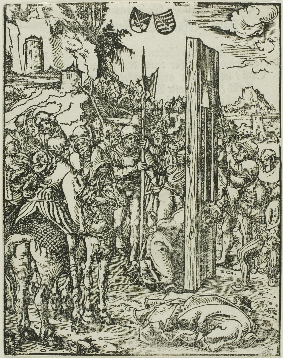 Saint Matthias, from The Martyrdom of the Apostles by Lucas Cranach the Elder, print, 1492-1553