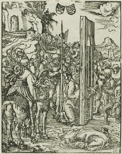 Saint Matthias, from The Martyrdom of the Apostles by Lucas Cranach the Elder, print, 1492-1553