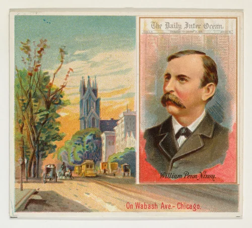 William Penn Nixon, The Chicago Daily Inter-Ocean, from the American Editors series (N35) for Allen & Ginter Cigarettes by Allen & Ginter, print, 1887