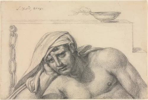 The Prisoner by Jacques-Louis David, drawing, 1816-1822