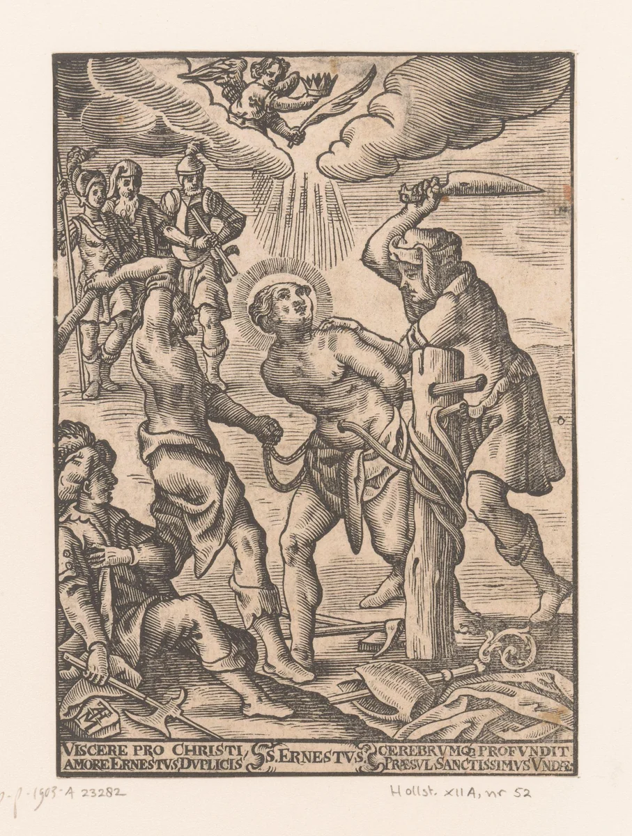 H. Ernestus sterft een martelaarsdood by anonymous, print, 1610-1676