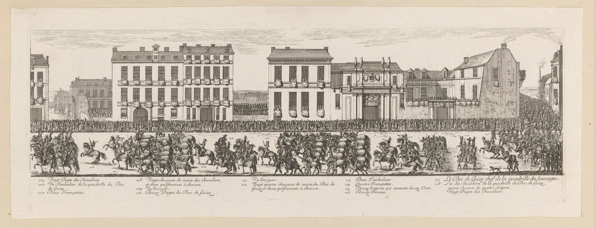 Militaire parade by Israël Silvestre, print, 1662