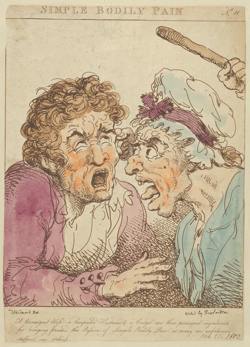 Simple Bodily Pain by Thomas Rowlandson, print, 1800