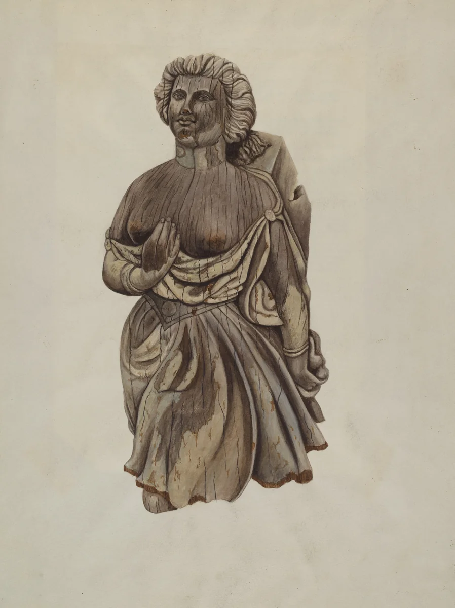 Figurehead "Martha" by Mary E. Humes, index of american design, 1938