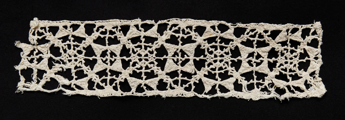 Bobbin Lace (Needlepoint Design) Insertion by Unknown, textile, 1550-1599