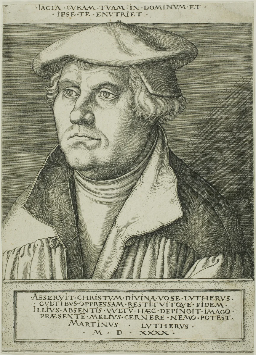 Martin Luther by Heinrich Aldegrever, print, 1540