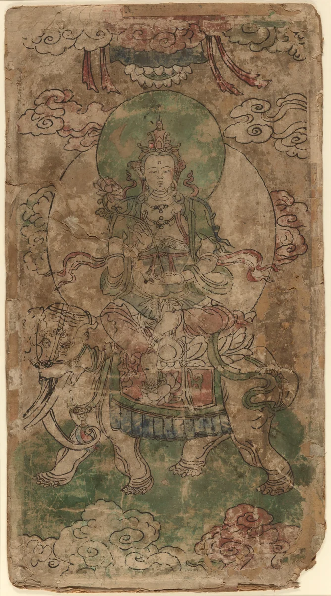 Puxian, the Bodhisattva of Benevolence by Artist Unknown, other, 1301-1368