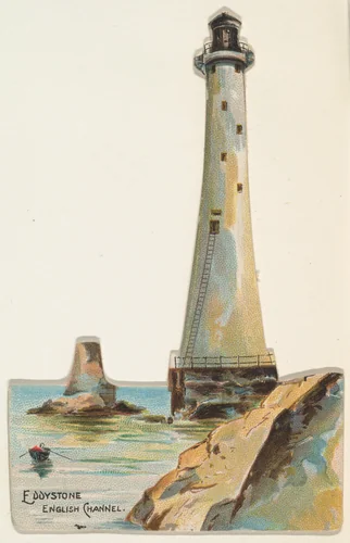 Eddystone, English Channel, from the Lighthouses series (N119) issued by Duke Sons & Co. to promote Honest Long Cut Tobacco by W. Duke, Sons & Co., print, 1889