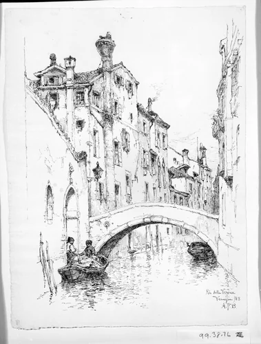 Rio della Verona, Venice by Andrew Fisher Bunner, artwork, 1883