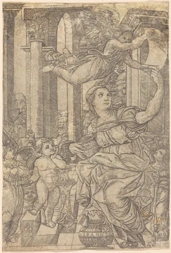 The Cumaean Sibyl by Jean Duvet, print, 1517