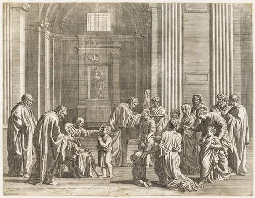 Confirmation by Jean Dughet; Nicolas Poussin, print, 1645-1655
