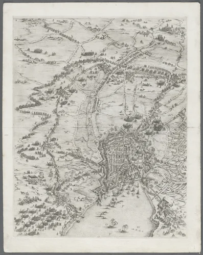 The Siege of La Rochelle: Plate 6 by Jacques Callot, print, 1628-1630