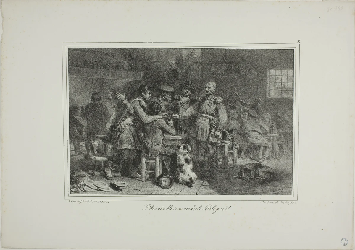 To the Restoration of Poland! by Denis Auguste Marie Raffet, print, 1831