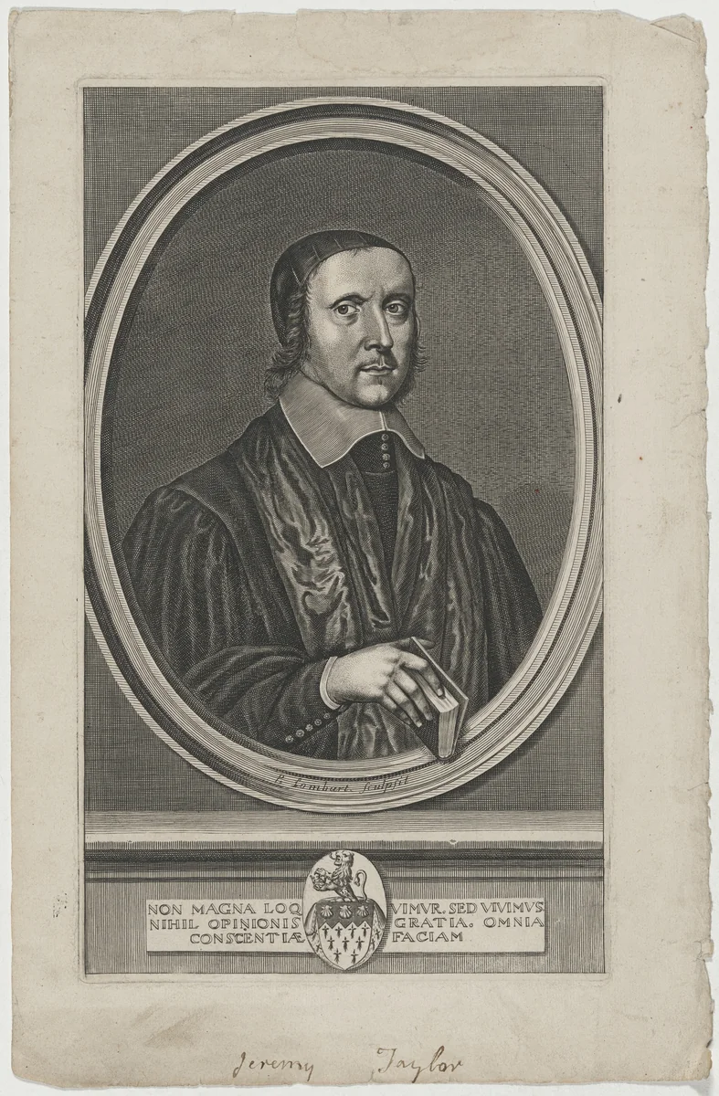 Jeremy Taylor, Bishop of Down, Connor and Dromore by Pierre Lombard, print, 1660