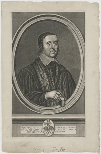 Jeremy Taylor, Bishop of Down, Connor and Dromore by Pierre Lombard, print, 1660