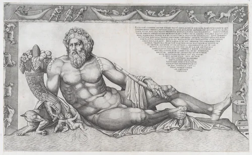 The Tiber, from "Speculum Romanae Magnificentiae" by Nicolas Beatrizet, print, 1530-1571