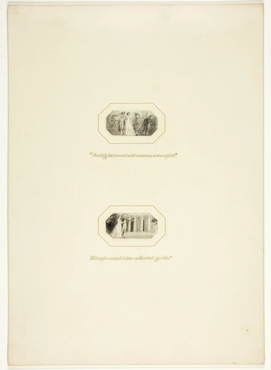 Study for a plate from The Triumphs of Temper, in the 1796 Royal Engagements Pocket Book by Thomas Stothard, drawing, 1790-1800