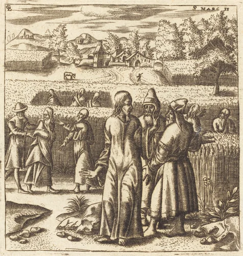 Christ and the Sabbath Laws by Léonard Gaultier, print, 1572-1580